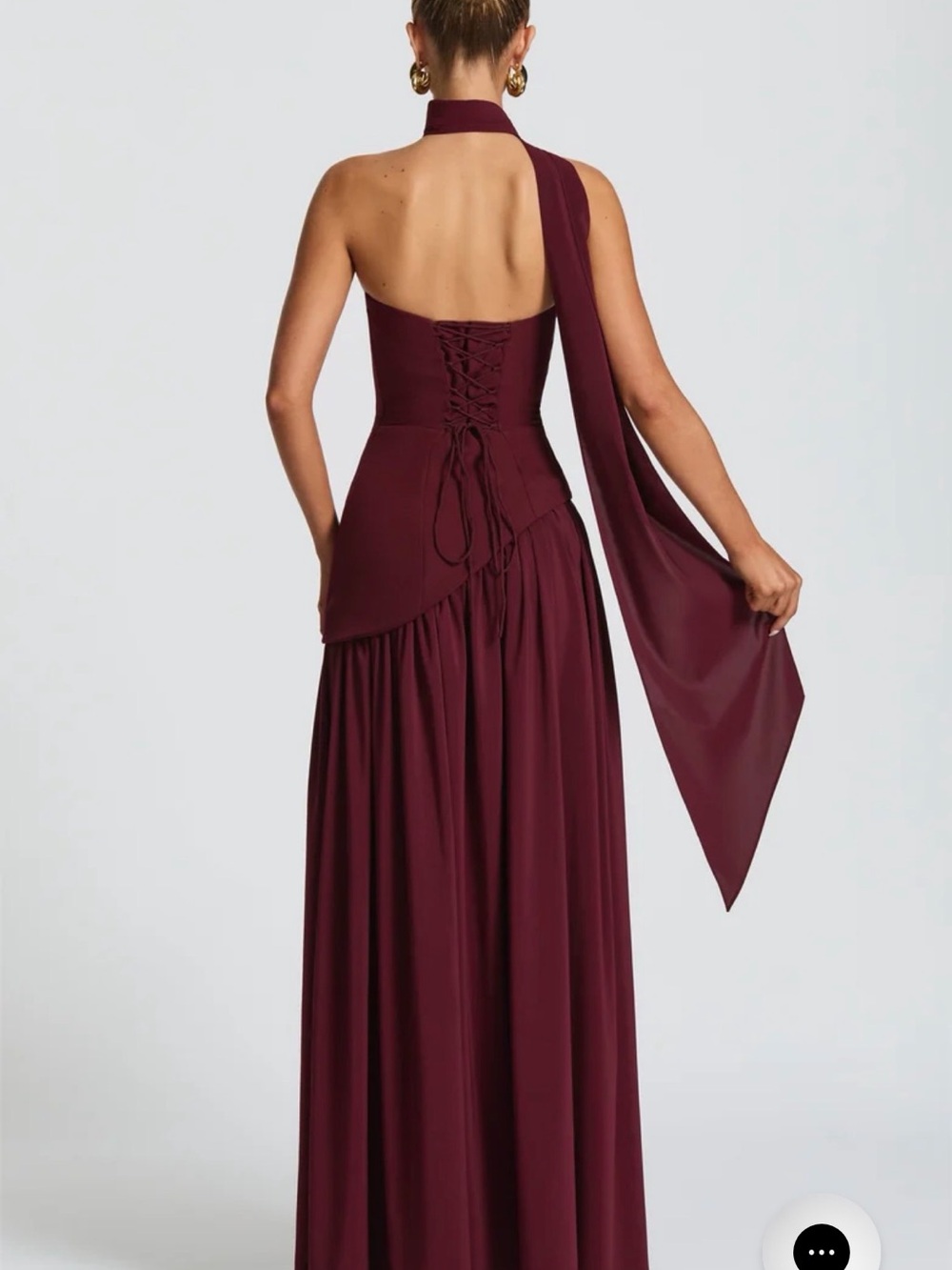 Babyboo Maliyah Maxi Dress in Cherry Lacquer - Picture 3 of 5